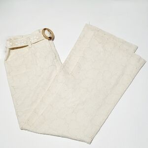 Sara Jane Eyelet & Rosette Lace Cotton Flare Pants (10)